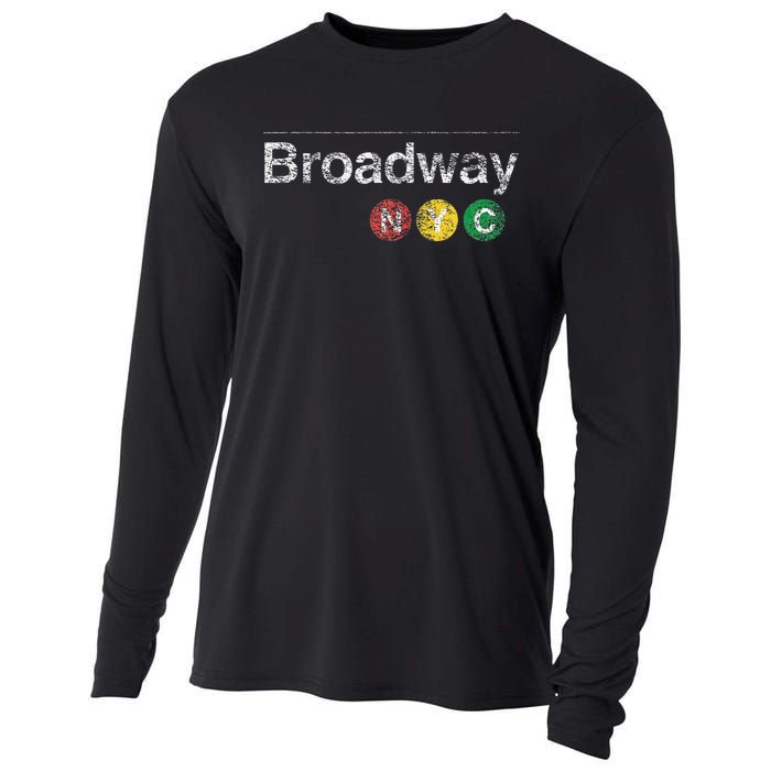 Broadway New York Nyc Worn Design Cooling Performance Long Sleeve Crew