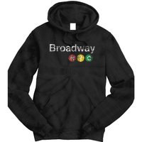 Broadway New York Nyc Worn Design Tie Dye Hoodie