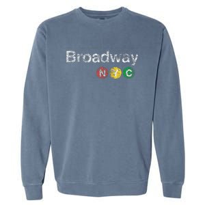 Broadway New York Nyc Worn Design Garment-Dyed Sweatshirt