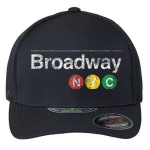 BROADWAY New York NYC Worn Design  Flexfit Unipanel Trucker Cap