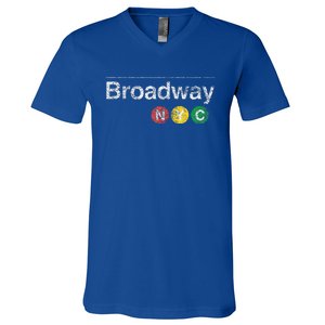 BROADWAY New York NYC Worn Design  V-Neck T-Shirt