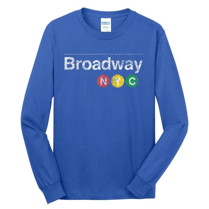 BROADWAY New York NYC Worn Design  Tall Long Sleeve T-Shirt