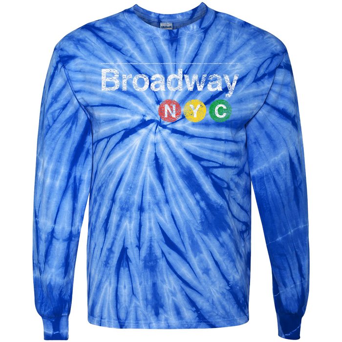 BROADWAY New York NYC Worn Design  Tie-Dye Long Sleeve Shirt