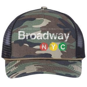 BROADWAY New York NYC Worn Design  Retro Rope Trucker Hat Cap