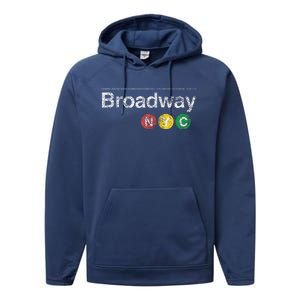 BROADWAY New York NYC Worn Design  Performance Fleece Hoodie