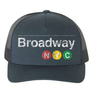 BROADWAY New York NYC Worn Design  Yupoong Adult 5-Panel Trucker Hat