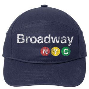 BROADWAY New York NYC Worn Design  7-Panel Snapback Hat