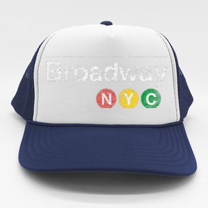 BROADWAY New York NYC Worn Design  Trucker Hat