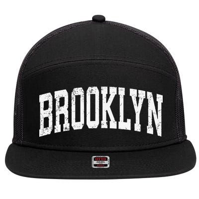 Brooklyn New York Ny Vintage Athletic Sports 7 Panel Mesh Trucker Snapback Hat