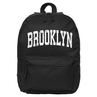 Brooklyn New York Ny Vintage Athletic Sports 16 in Basic Backpack