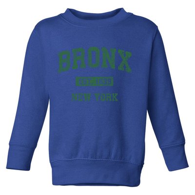 Bronx New York Ny Vintage Athletic Sports Design Gift Toddler Sweatshirt
