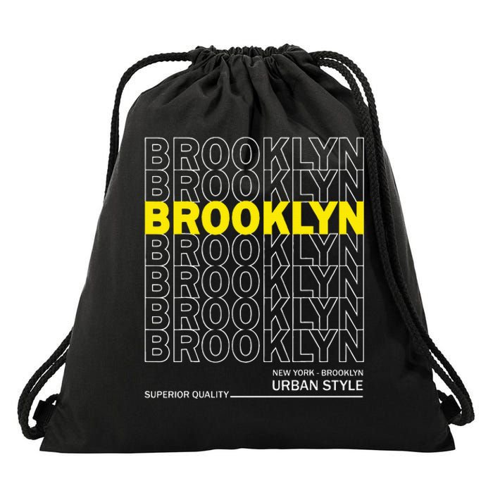 Brooklyn New York Urban Style Drawstring Bag