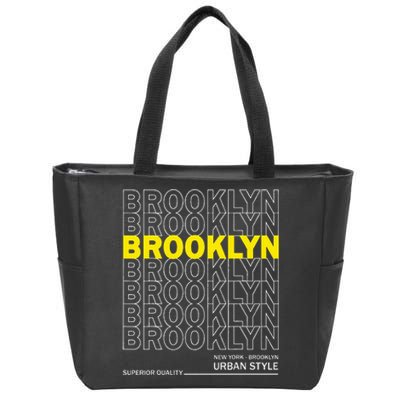 Brooklyn New York Urban Style Zip Tote Bag