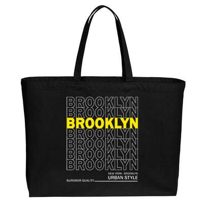 Brooklyn New York Urban Style Cotton Canvas Jumbo Tote