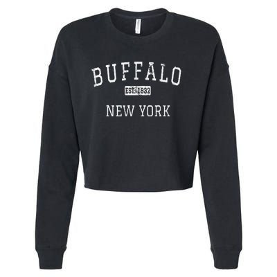 Buffalo New York Ny Vintage Cropped Pullover Crew