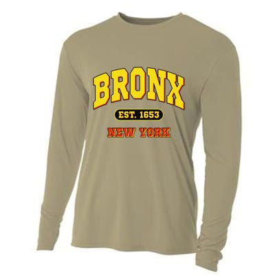 Bronx New York City Est. 1653 Classic Cooling Performance Long Sleeve Crew
