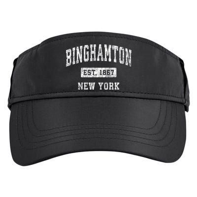 Binghamton New York Ny Vintage Established Sports Adult Drive Performance Visor