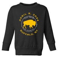 Buffalo New York Solar Eclipse April 8 2024 Totality Toddler Sweatshirt