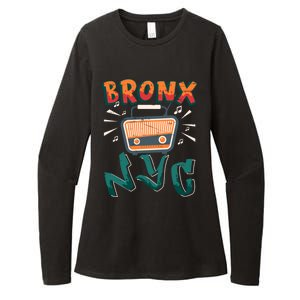 Bronx New York Design Gift Nyc Boombox Graffiti Lettering Cool Gift Womens CVC Long Sleeve Shirt