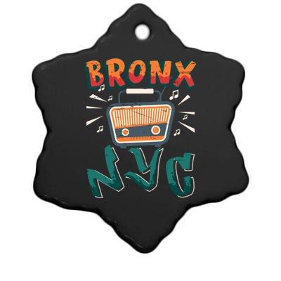 Bronx New York Design Gift Nyc Boombox Graffiti Lettering Cool Gift Ceramic Star Ornament