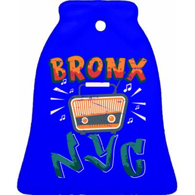 Bronx New York Design Gift Nyc Boombox Graffiti Lettering Cool Gift Ceramic Bell Ornament