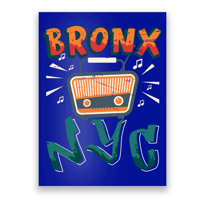 Bronx New York Design Gift Nyc Boombox Graffiti Lettering Cool Gift Poster