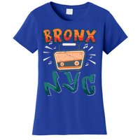 Bronx New York Design Gift Nyc Boombox Graffiti Lettering Cool Gift Women's T-Shirt