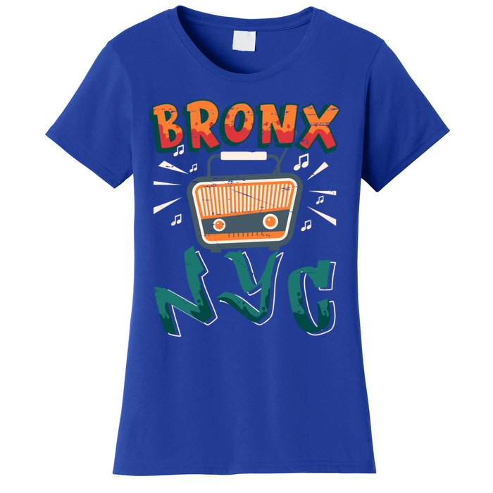 Bronx New York Design Gift Nyc Boombox Graffiti Lettering Cool Gift Women's T-Shirt