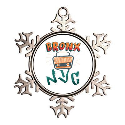 Bronx New York Design Gift Nyc Boombox Graffiti Lettering Cool Gift Metallic Star Ornament