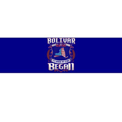 Bolivar New York Usa Flag 4th Of July Funny Gift Bumper Sticker