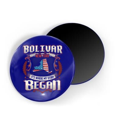 Bolivar New York Usa Flag 4th Of July Funny Gift Magnet