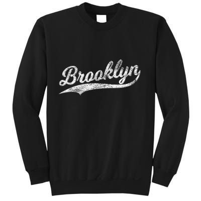 Brooklyn New York Retro Vintage Sports Stripe Flag Swoosh Sweatshirt