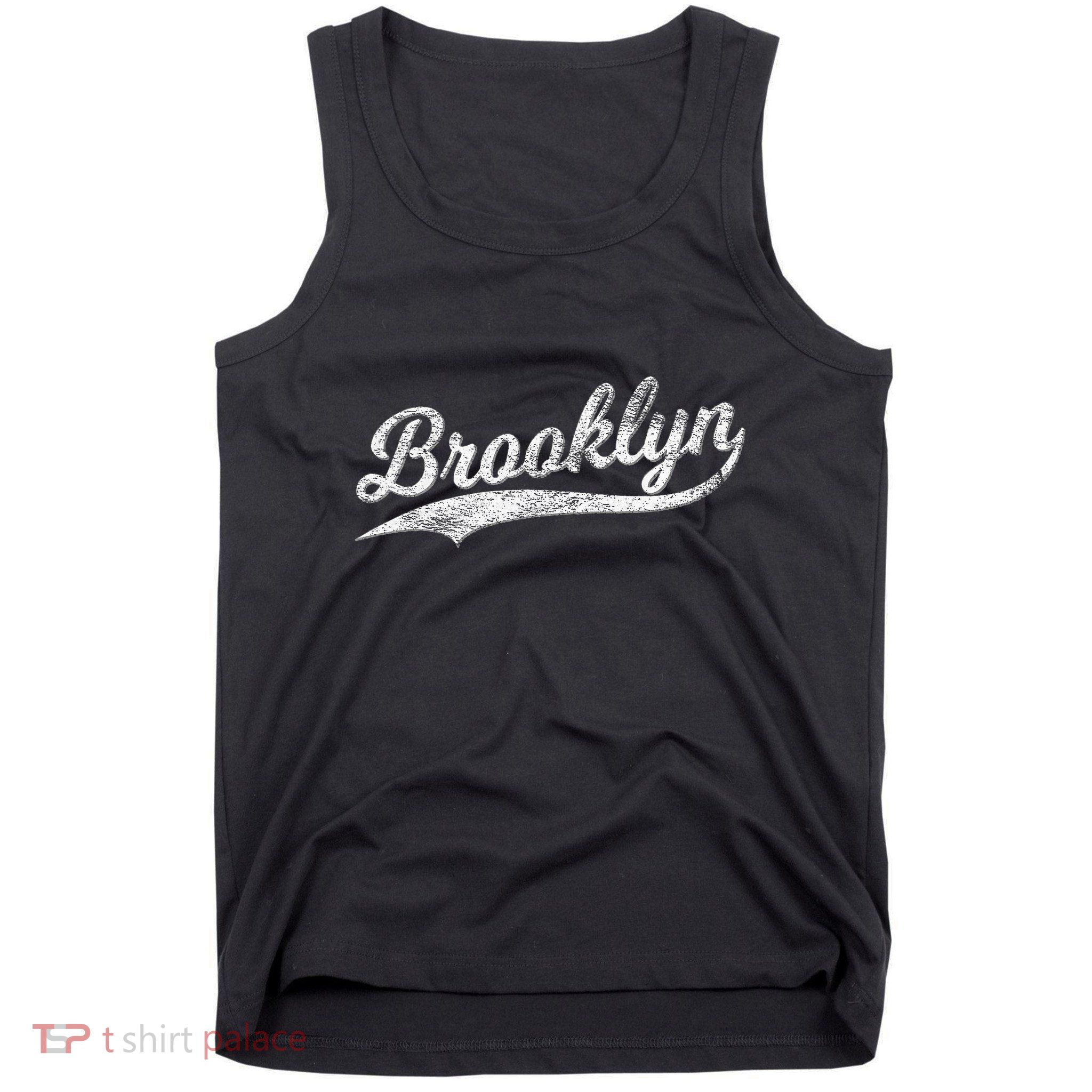 Brooklyn New York Retro Vintage Sports Stripe Flag Swoosh Tank Top
