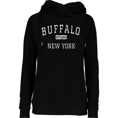 Buffalo New York NY Vintage Womens Funnel Neck Pullover Hood