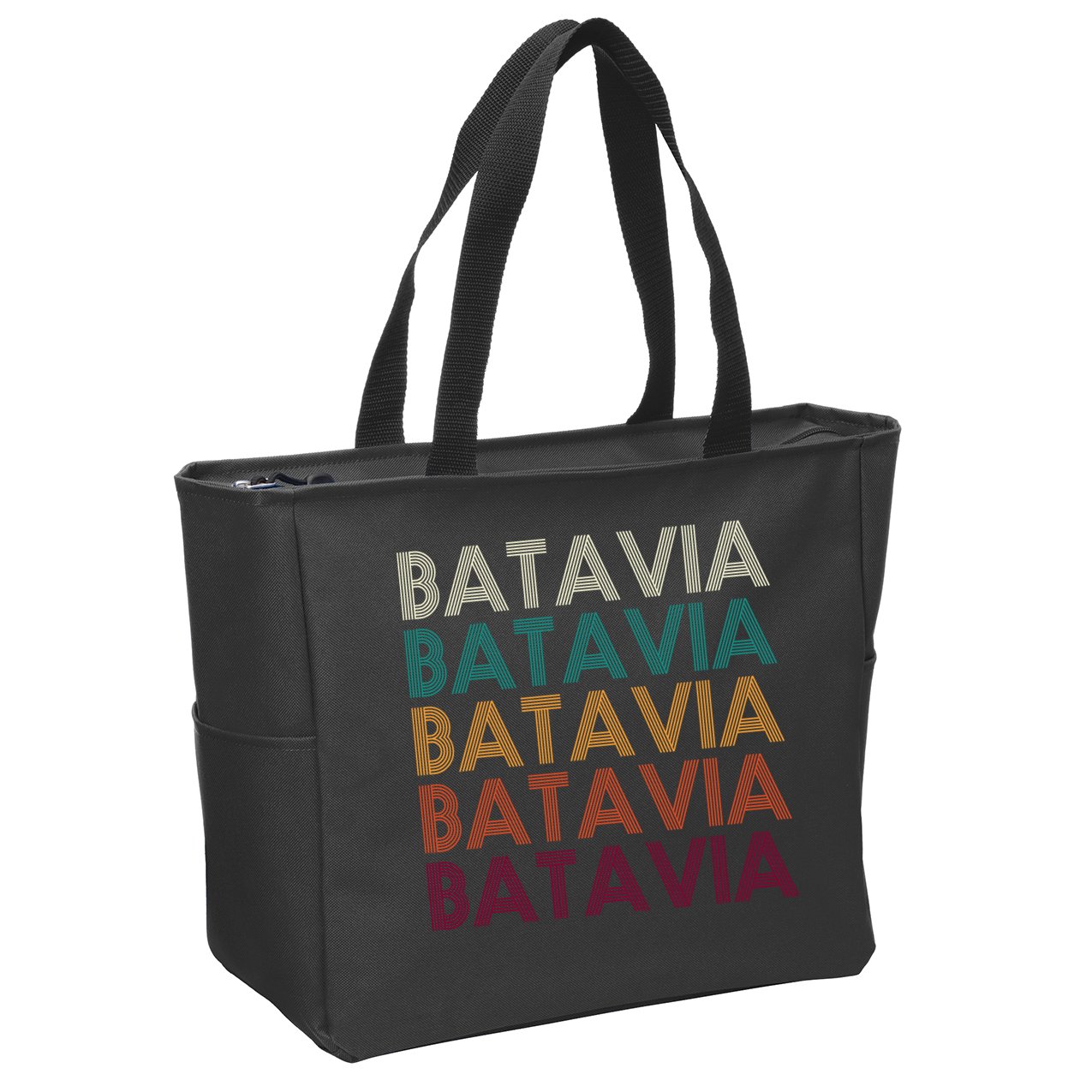 Batavia New York Retro Zip Tote Bag