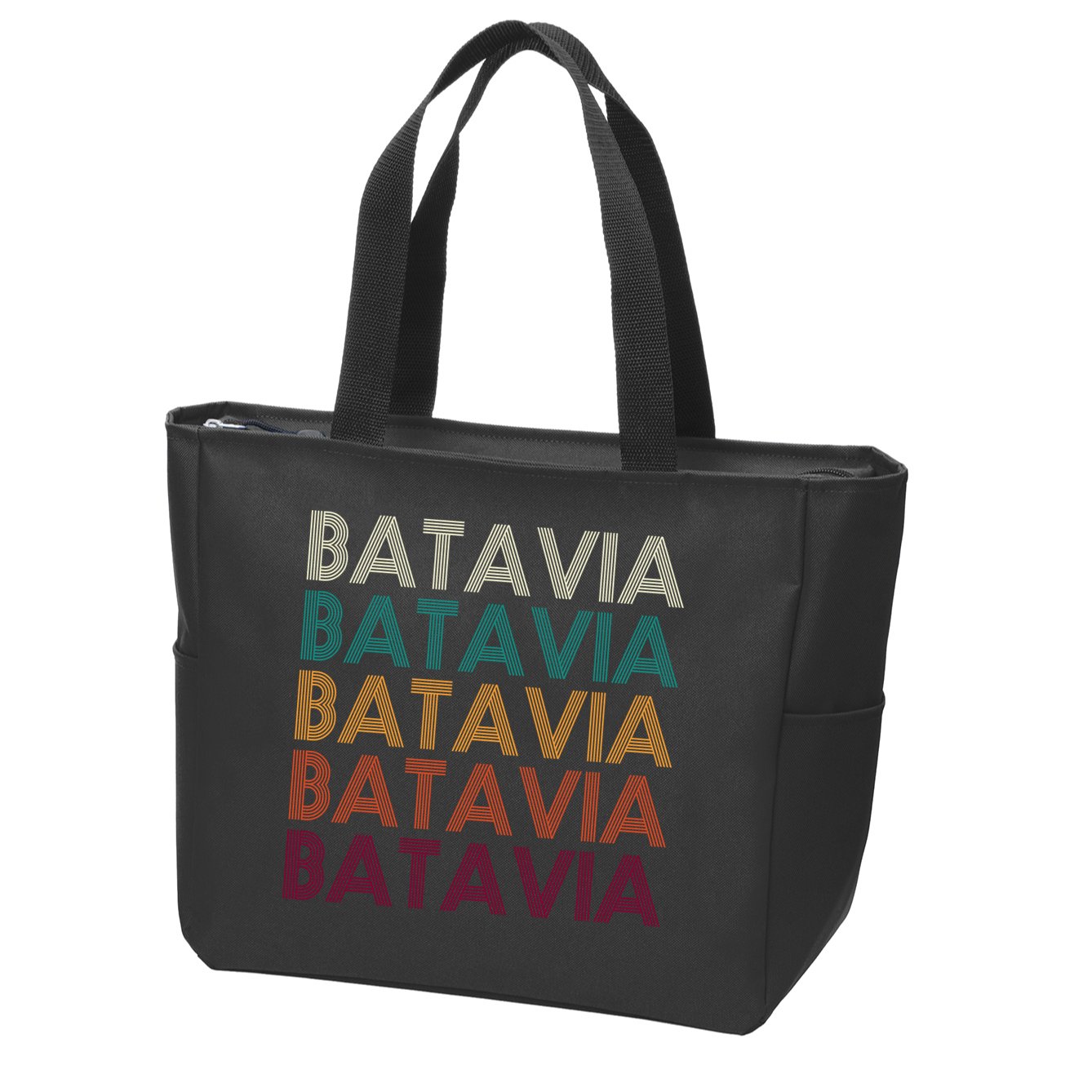 Batavia New York Retro Zip Tote Bag