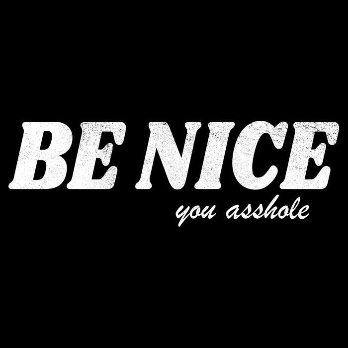 Be Nice You Asshole Funny Gift Poster