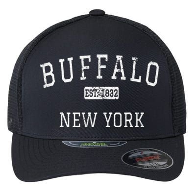 Buffalo New York Ny Vintage Flexfit Unipanel Trucker Cap