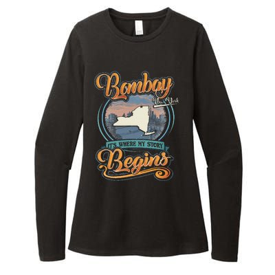 Bombay New York Hometown My Story Begins Womens CVC Long Sleeve Shirt