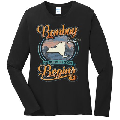 Bombay New York Hometown My Story Begins Ladies Long Sleeve Shirt