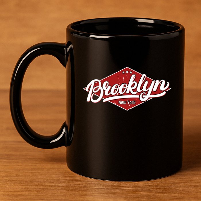 Brooklyn New York 11oz C Handle Ceramic Mug