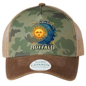 Buffalo New York 2024 Total Solar Eclipse April 8 Souvenir Legacy Tie Dye Trucker Hat