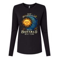 Buffalo New York 2024 Total Solar Eclipse April 8 Souvenir Womens Cotton Relaxed Long Sleeve T-Shirt