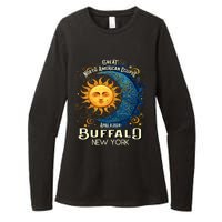 Buffalo New York 2024 Total Solar Eclipse April 8 Souvenir Womens CVC Long Sleeve Shirt