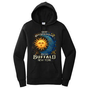 Buffalo New York 2024 Total Solar Eclipse April 8 Souvenir Women's Pullover Hoodie