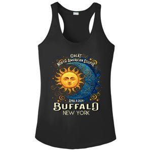 Buffalo New York 2024 Total Solar Eclipse April 8 Souvenir Ladies PosiCharge Competitor Racerback Tank