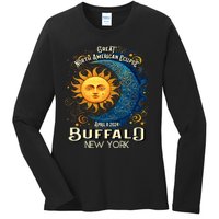 Buffalo New York 2024 Total Solar Eclipse April 8 Souvenir Ladies Long Sleeve Shirt