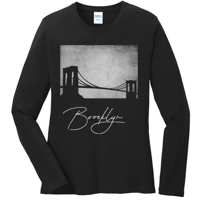 Brooklyn New York City Ladies Long Sleeve Shirt