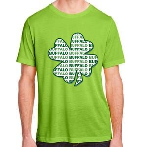 Buffalo New York St Patrick's Day 4 Leaf Clover Adult ChromaSoft Performance T-Shirt