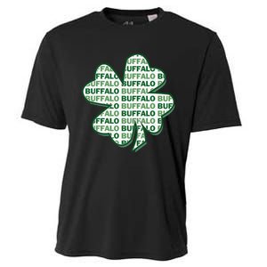 Buffalo New York St Patrick's Day 4 Leaf Clover Cooling Performance Crew T-Shirt